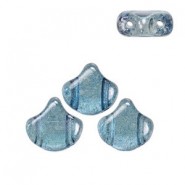 Ginko Leaf Beads 7.5x7.5mm Luster transparent blue